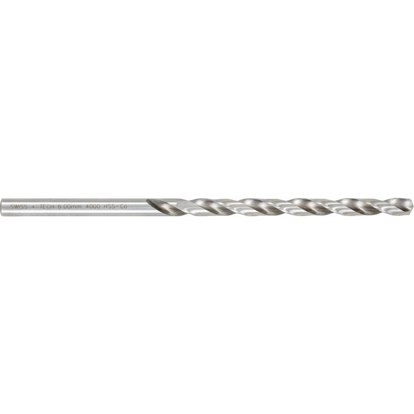 4000, Long Series Drill, 3.2mm, Long Series, Straight Shank, Cobalt High Speed Steel, Uncoated