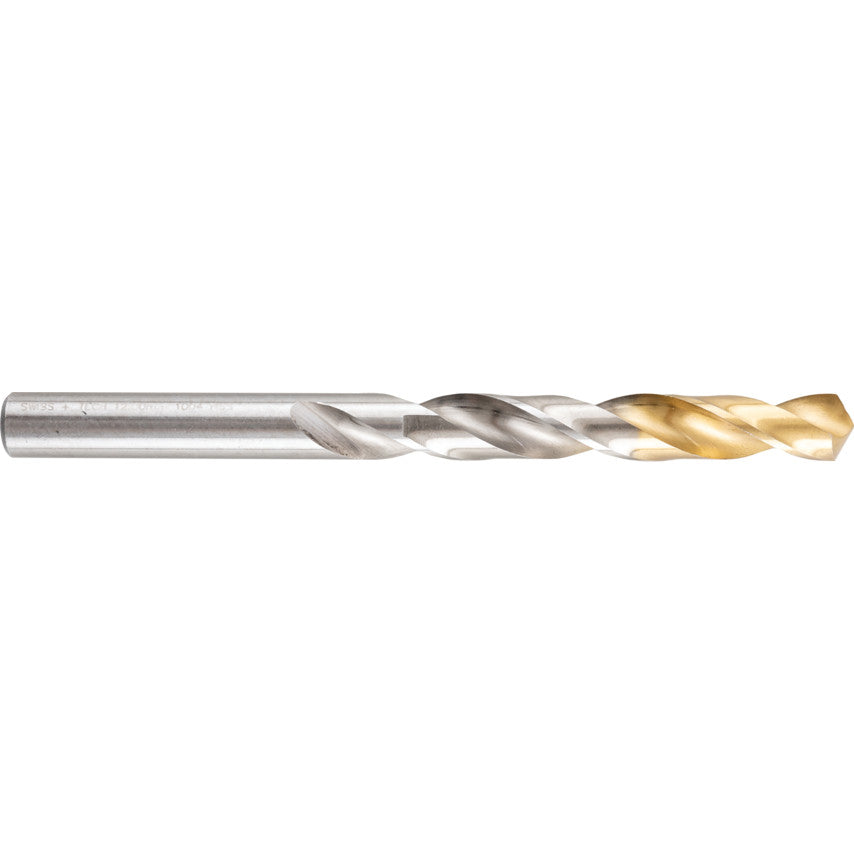 Jobber Drill, 10.8mm, Normal Helix, High Speed Steel, TiN