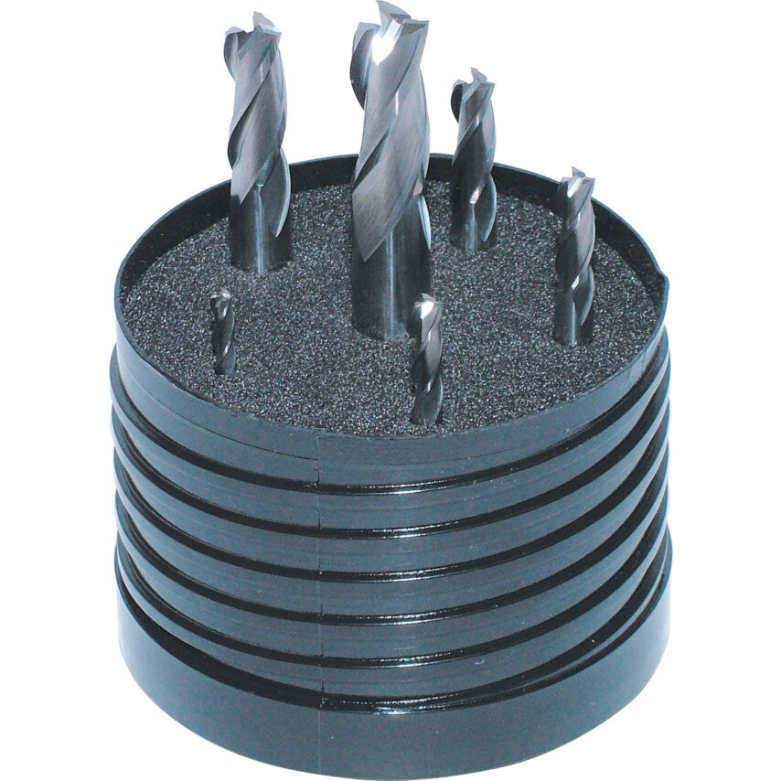 3FL Carbide Plain Shank Slot Drill Sets 3-10mm (SET-6)