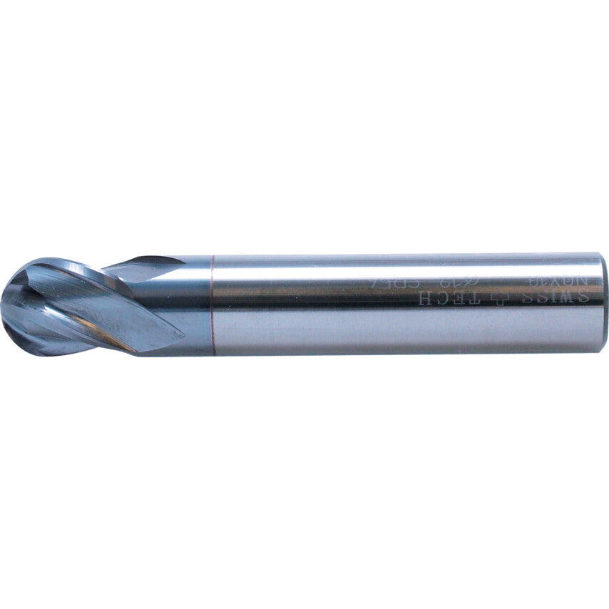 56 Short, Short, Ball Nose End Mill, 12mm, 4 fl, Carbide, TiCN