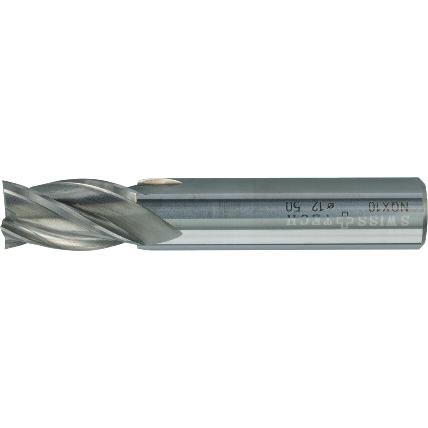 50, End Mill, Short, Plain Round Shank, 2.5mm, Carbide, Uncoated