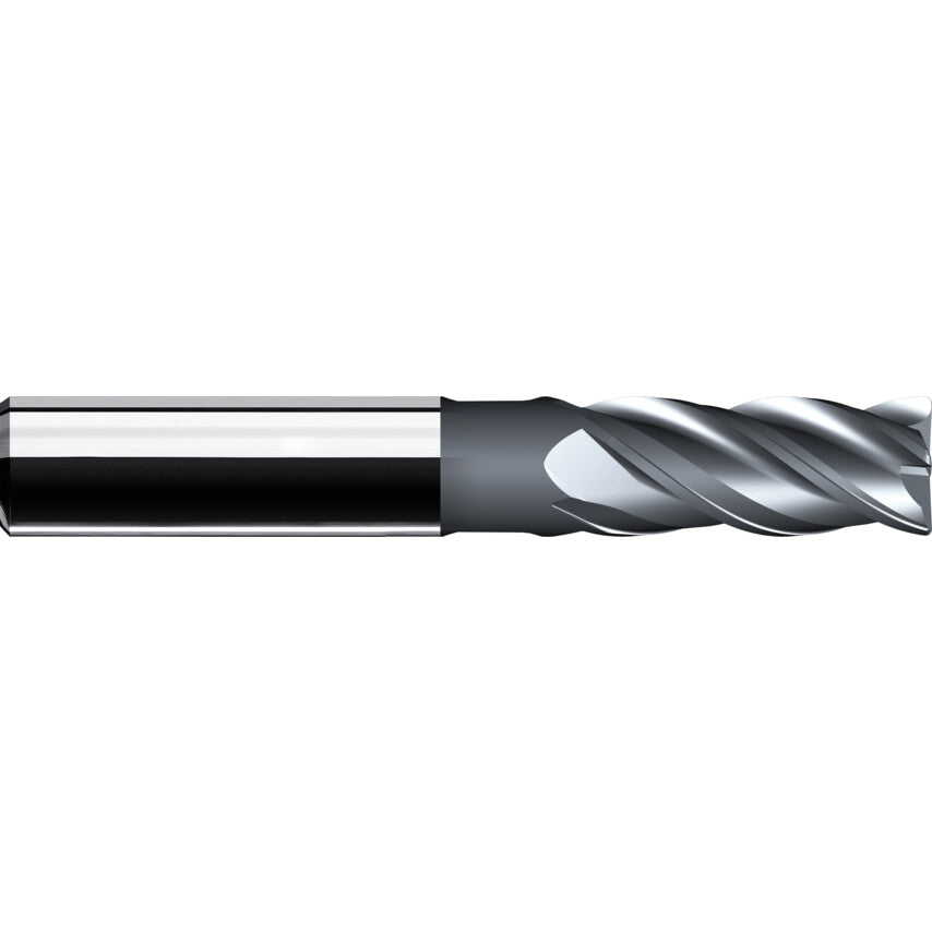 Corner Radius, Regular, Straight Shank, 12mm, TiAlN, Carbide, 4fl