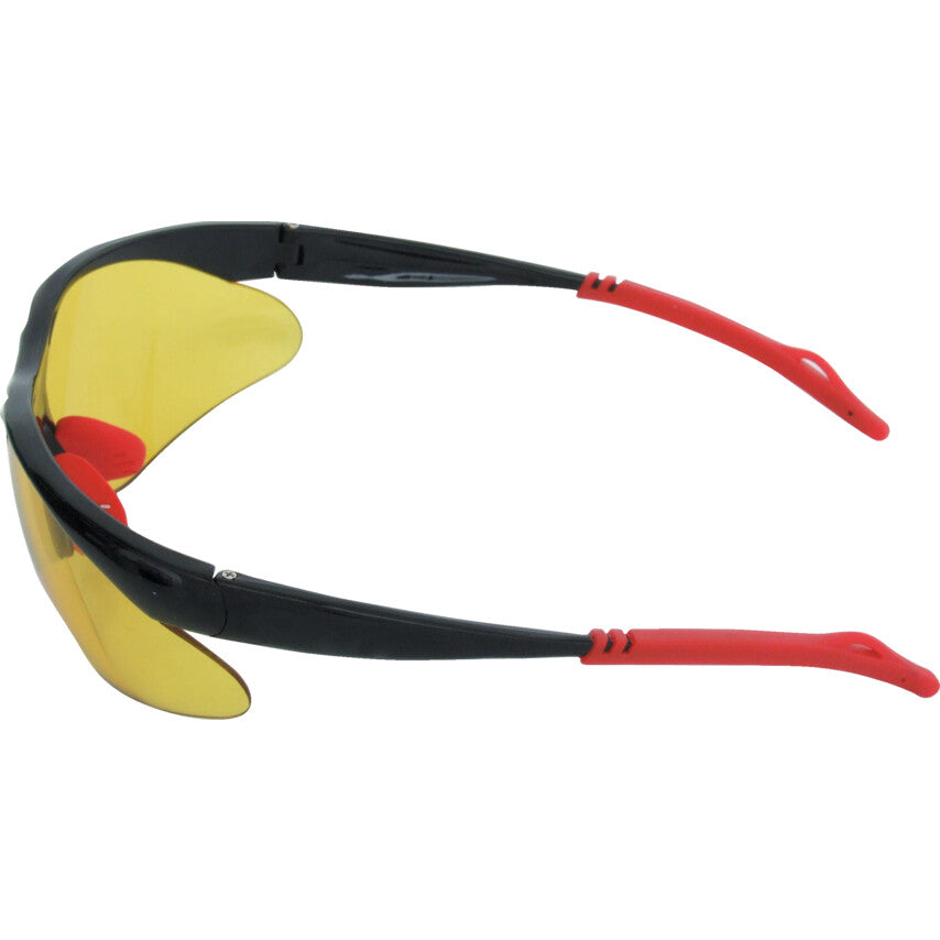 Silverstone, Safety Glasses, Amber Lens, Black Frame, Anti-Fog