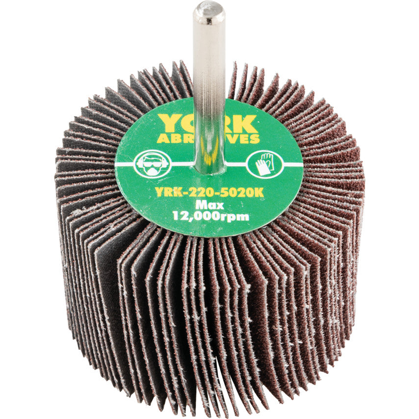 Flap Wheel, 60 x 40mm, P80, Aluminium Oxide, 6mm Shank