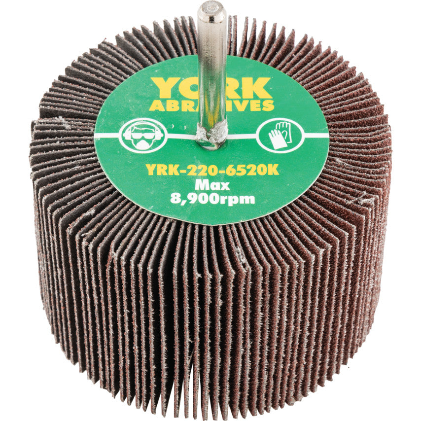 Flap Wheel, 80 x 50mm, P80, Aluminium Oxide, 6mm Shank