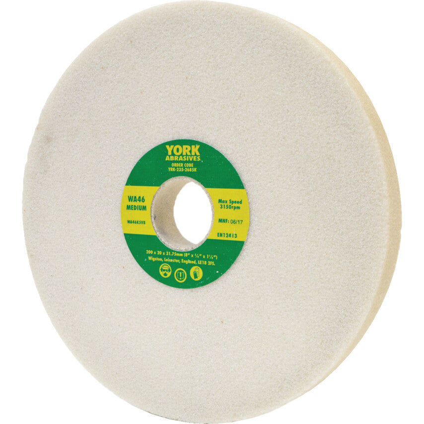 Grinding Wheel, 200 x 25 x 127mm, A60, Aluminium Oxide