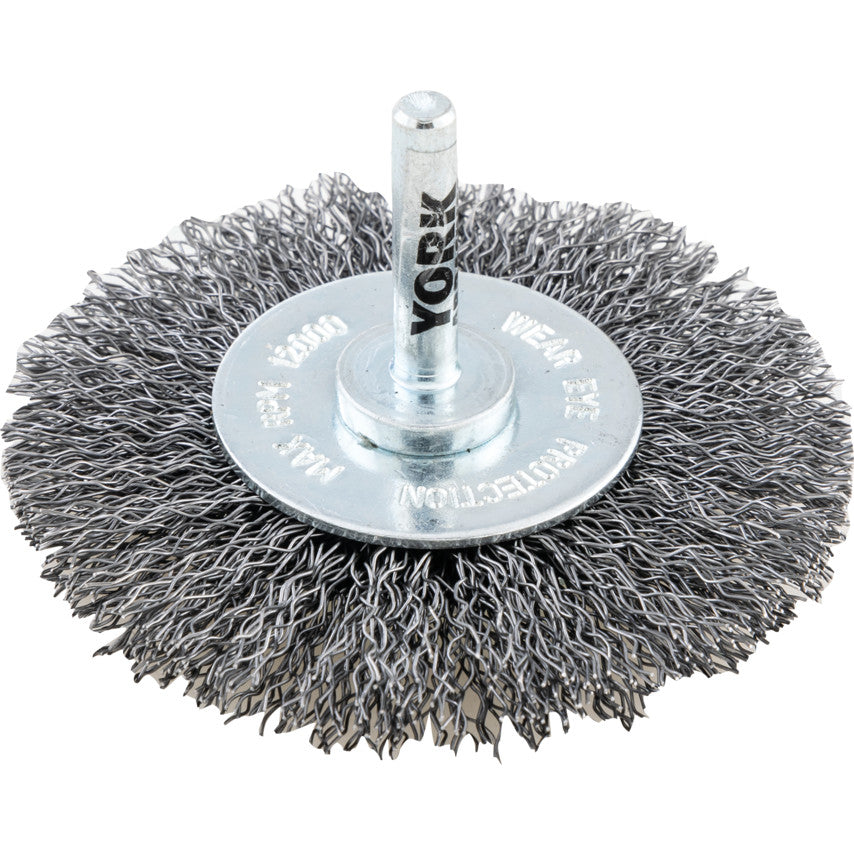 80x10mm Shaft Mounted Rotary Wire Brushes 30SWG.